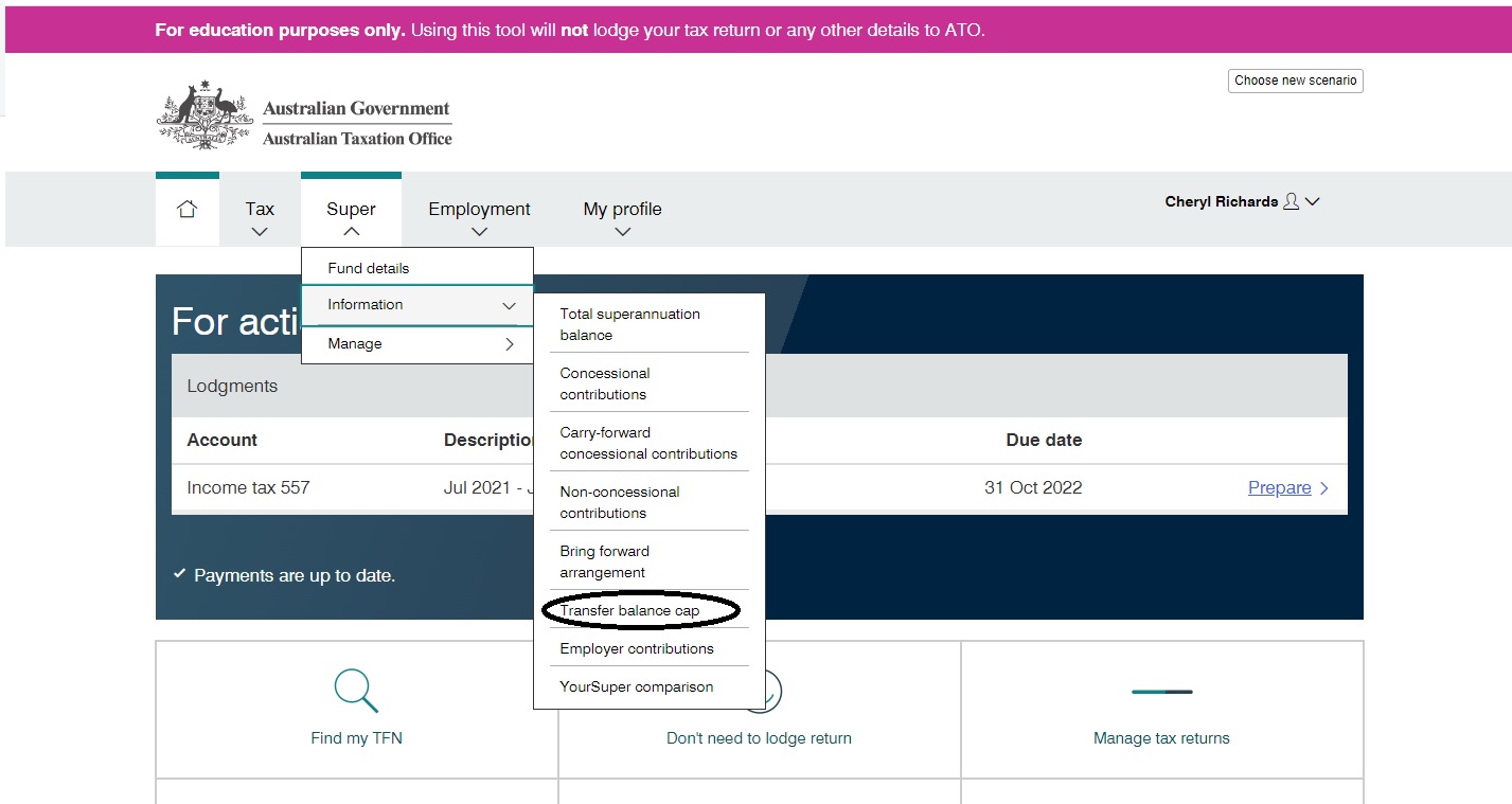 General transfer balance cap indexation 1 July 2023 Auslink