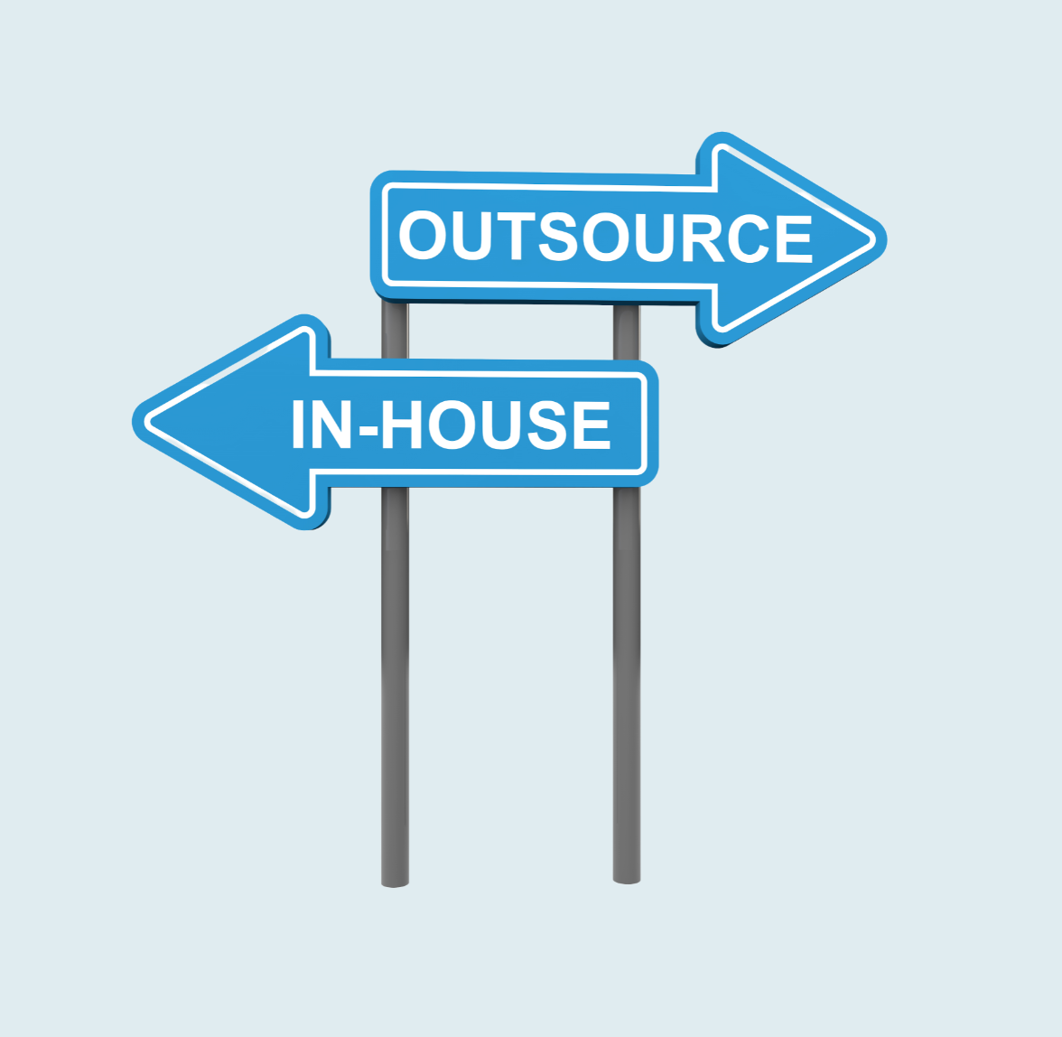 Outsource Inhouse sign